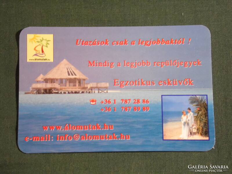 Card calendar, álomutak travel agency, Budapest, palm tree beach, 2007, (6)