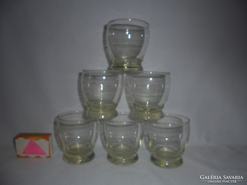Six pieces of retro classic press coffee cups together - glass