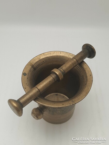 Small copper mortar and pestle, 6.2 cm