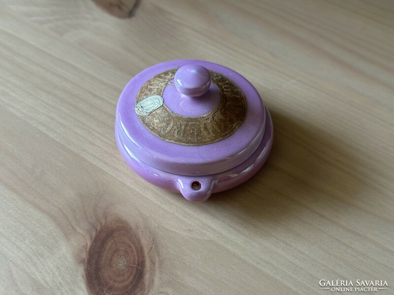 Zsolnay pink mini apothecary jar, original Derce