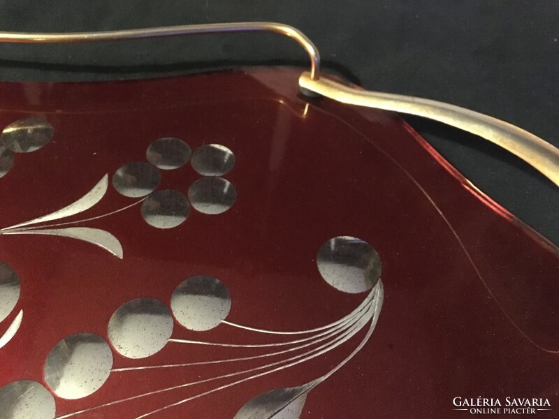 Murano luxury mirrored glass tray from 1950!!!! 46 cm!!!