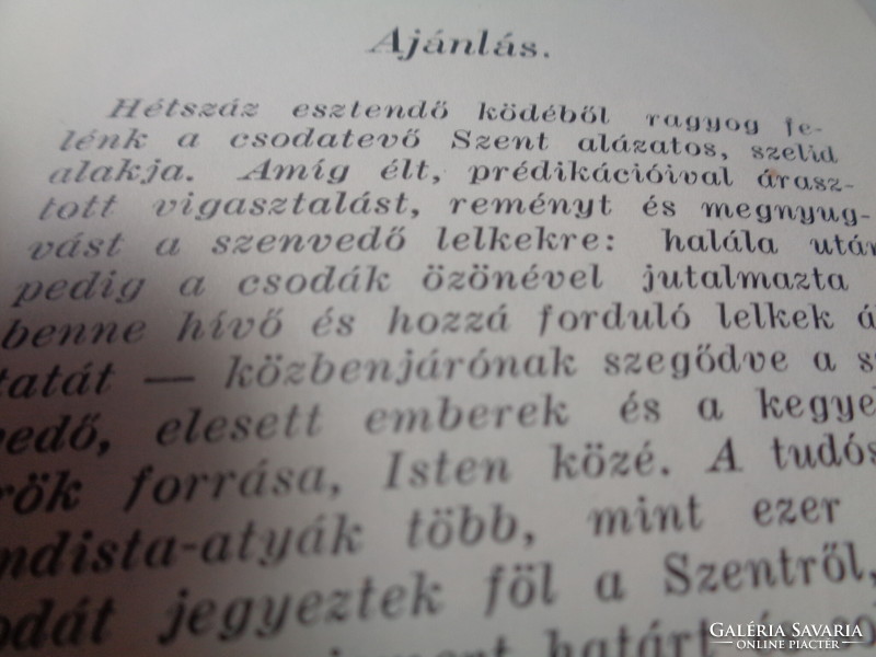 Imádságos könyv ,  Csodatévő Szent Antal , hallgass meg 1931. Top állapot  9 x 12 cm