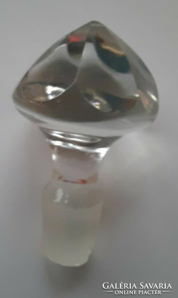 Beautiful polished crystal glass stopper, bottle stopper, 5 cm (there is a small chip at the end)