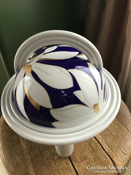 Régi Rosenthal CUPOLA FIORELLA porcelán levesestál, különleges ritka darab!