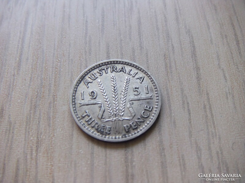 3 Penny 1951 silver coin Australia
