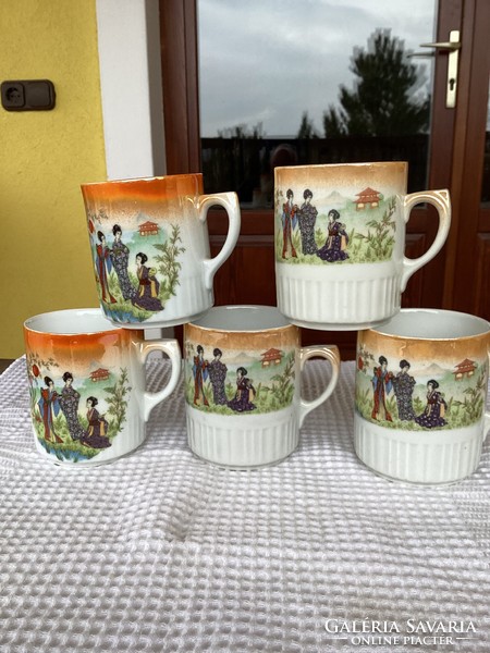 Gésa scenic Zsolnay porcelain mug.