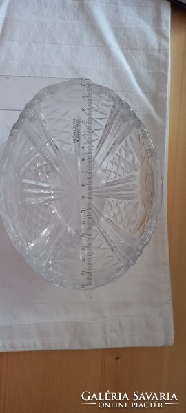 Üveg kináló tál ovális alakú