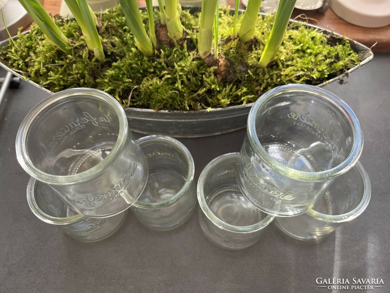 “La Fermière” dekoratív kis üvegek pudingnak, pohárkrémnek