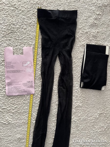 Tezenis pack of 2 black transparent tights m - new