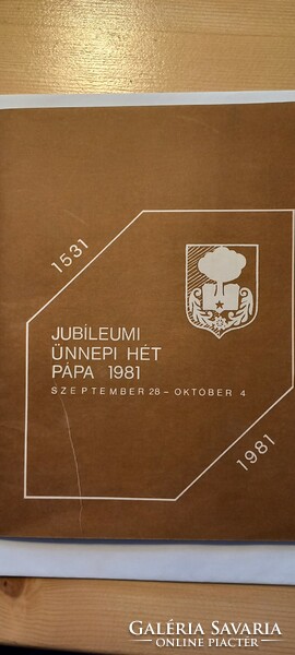 Meghivó a PÁPAI REFORMÁTUS KOLLÉGIUM 450. jubileumára 1981