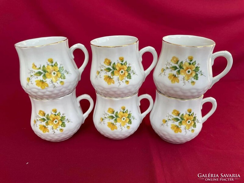 Zsolnay porcelain flowered belly mug bunch finjsa mugs grandmother's treasure heirloom