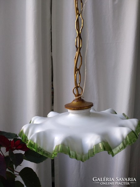 Antique French lamp shade with new Austrian antique fixture