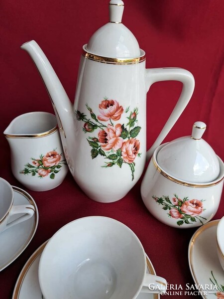 Beautiful flawless Hólloháza floral rose coffee set