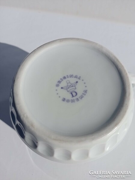 Nagy Bohemia Cseh Ibolyás porcelán bögre