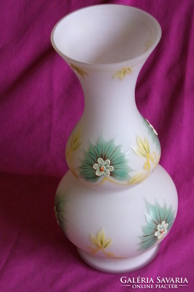 Action! Glass vase plastic floral opal bohemia 33x16cm