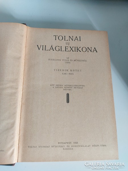 Tolnai uj világlexikona 1928 Budapest Lak-mag