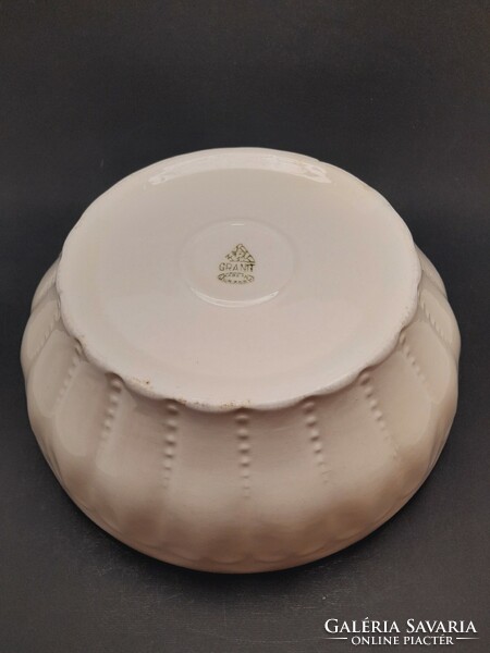 White granite bowl, scone bowl, 24.5 cm
