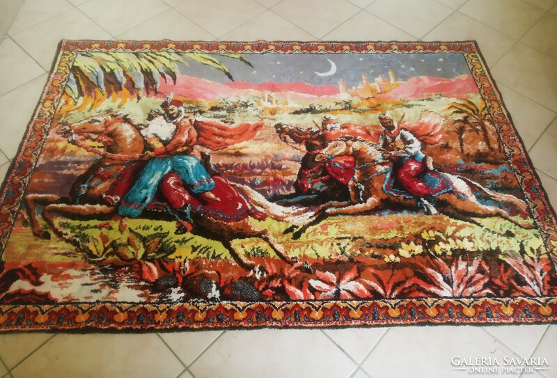 Antique moquette tapestry - escape from the seraglio