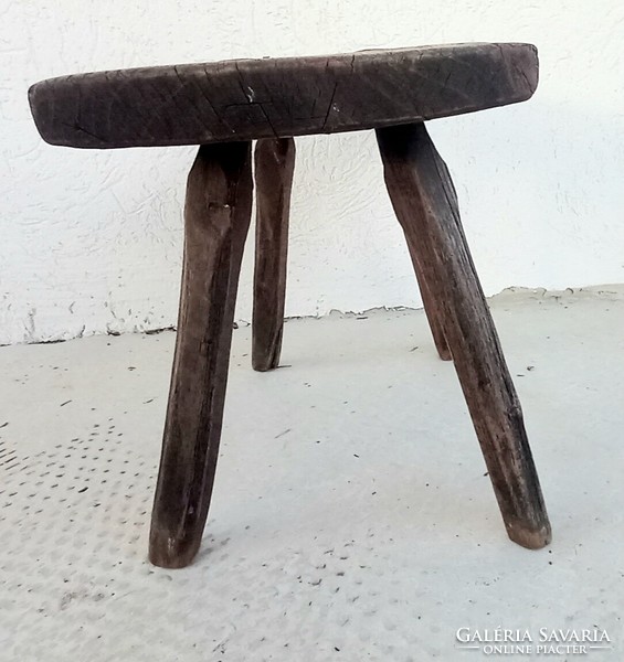 Rusztikus fejős zsámoly   szék fa ALKUDHATÓ design szoki