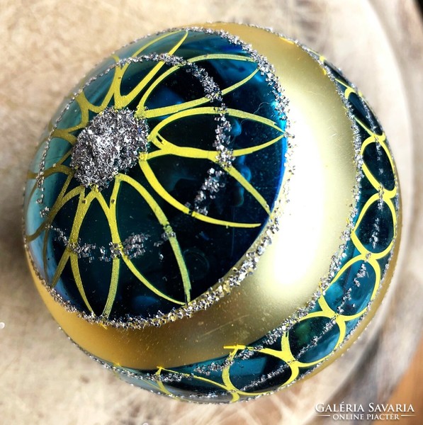 Old glass Christmas ornaments, large ball pendants, retro decoration