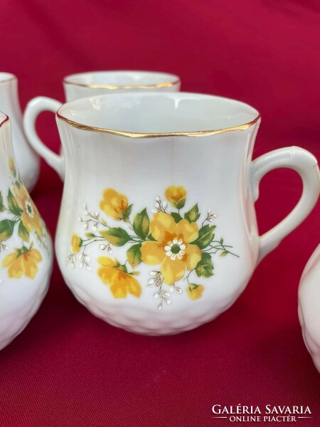 Zsolnay porcelain flowered belly mug bunch finjsa mugs grandmother's treasure heirloom