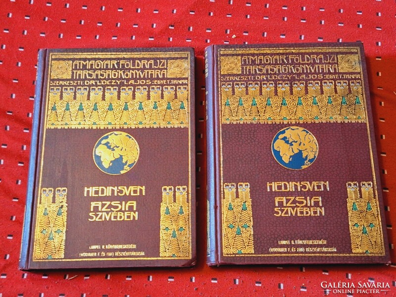 Extra collectible! After 1906 Sven Hedin: in the heart of Asia i.-II. Library of the Hungarian Geographical Society