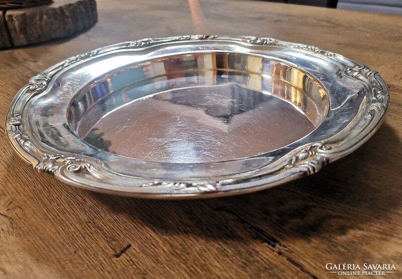 Old silver table serving bowl, 100+ years old