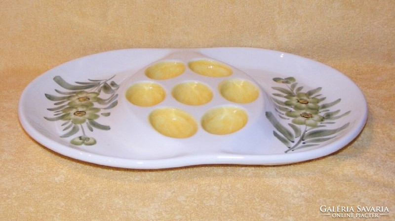 Italian egg-holding porcelain serving bowl