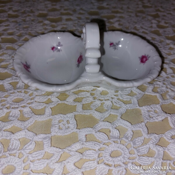 Zsolnay old pink porcelain spice holder, salt holder