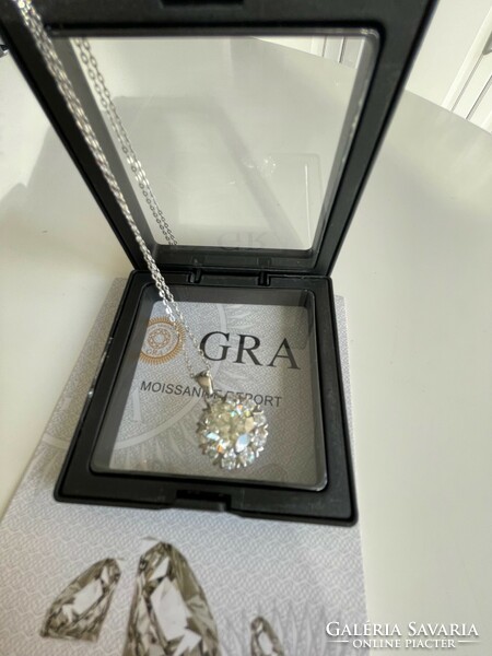 Új csillogó hópihe alakú moissanite gyémánt 925 st ezüst lánc