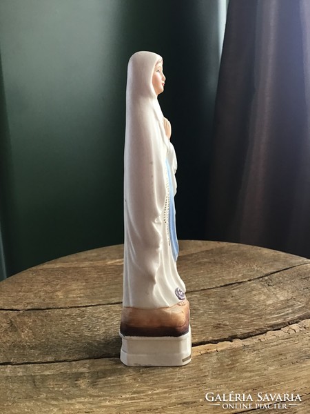 Old hand-painted hummel biscuit porcelain statue of the Virgin Mary of Lourdes