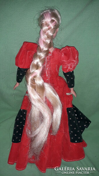 Retro extra long hair original simba - barbie - steffi love toy doll with velvet dress according to pictures