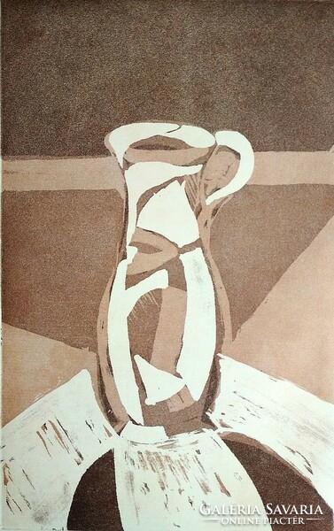 Litkey Bence: "Csendélet" című konstruktív grafikája 1981-ből