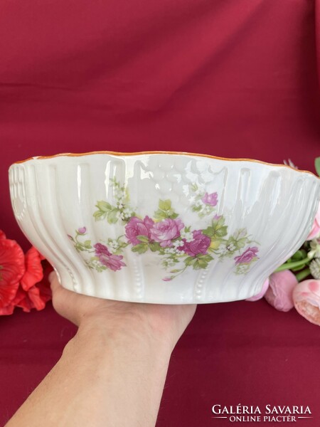 Zsolnay floral rosy patty bowl porcelain stew bowl heirloom porcelain