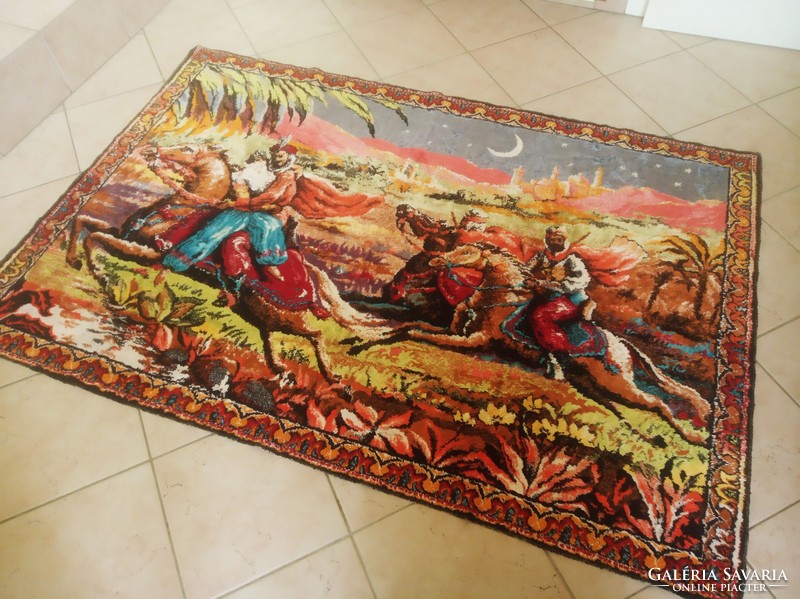 Antique moquette tapestry - escape from the seraglio