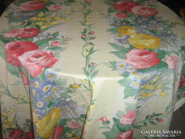 Couple of dreamy vintage scenic rosy curtains