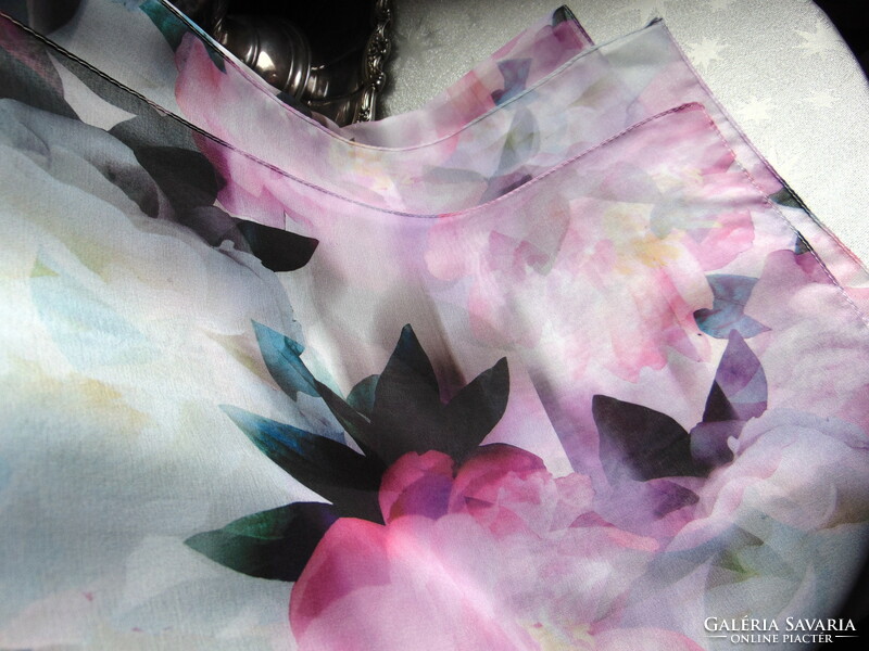 Large scarf, stole with delicate pastel colors
