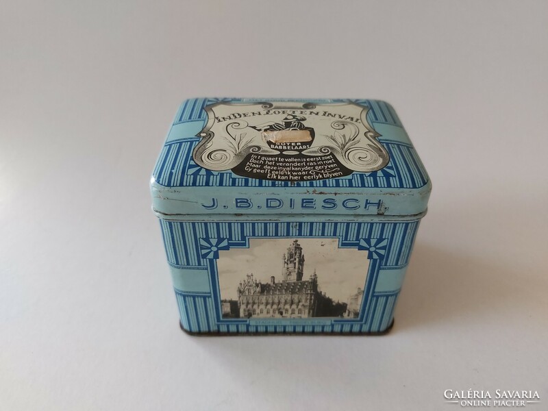 Old metal box Dutch j. B. Diesch vintage candy box
