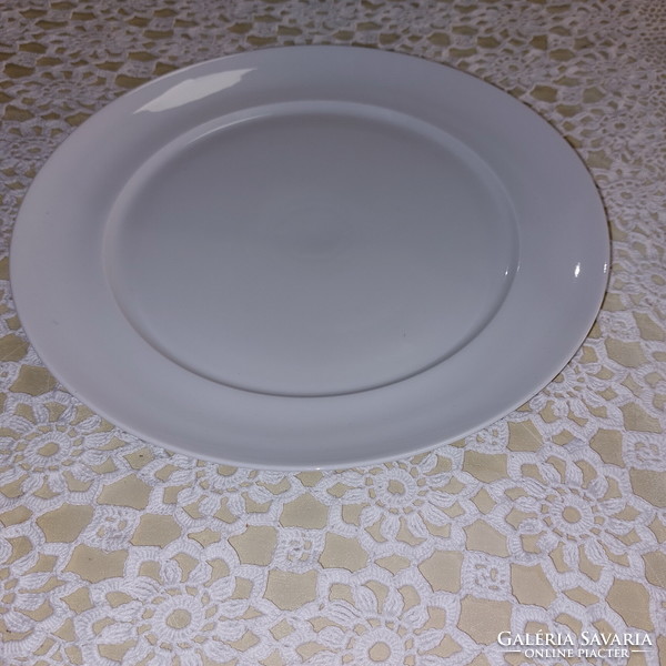 Alföldi white porcelain, round meat platter, serving platter, centerpiece
