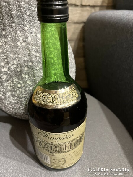 Retro Hungarian old-bitter drink glass bottle - buliv manufacturer, 1988 unopened, rarity