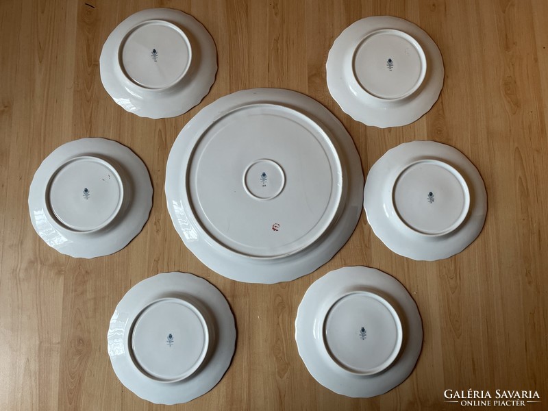 A modern extremely rare porcelain cookie dinner set with a Ravenclaw bird pattern