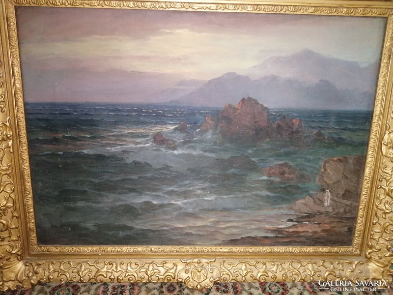 Oil painting, painted on canvas, in a beautiful blonder frame, painted on the photo