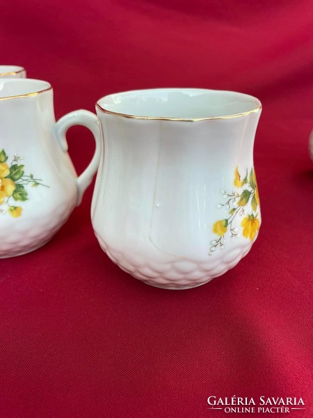 Zsolnay porcelain flowered belly mug bunch finjsa mugs grandmother's treasure heirloom