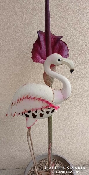 Flamingó madár kerti dísz 90 cm