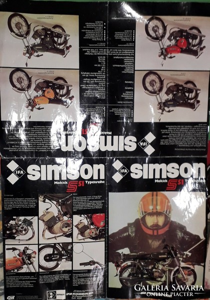 Retro simpson s 51 motorcycle 2-sided garage poster 82 x 56 cm according to the pictures 2.