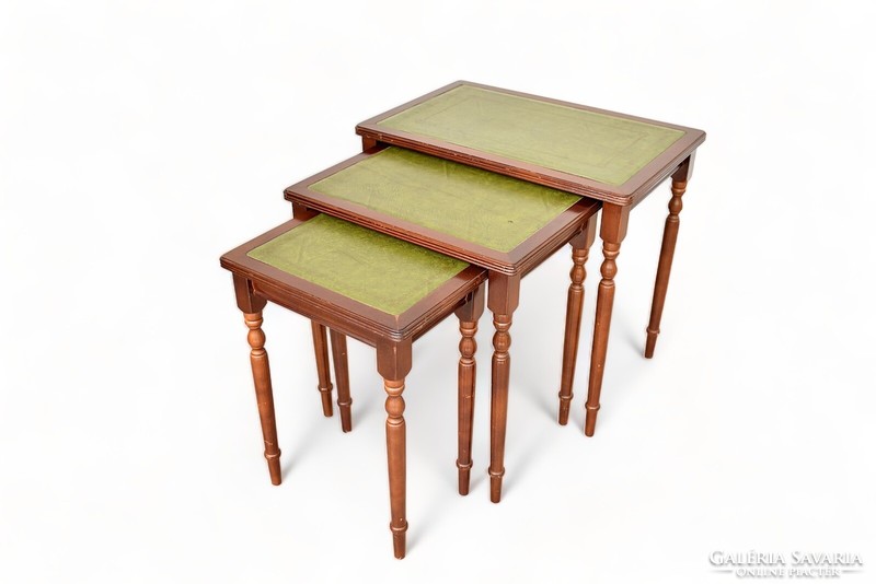 Antique wooden nesting tables