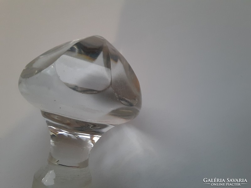 Gyönyörű csiszolt kristály üveg dugó, palack dugó, 5 cm  (kis lepattanás van a végén)