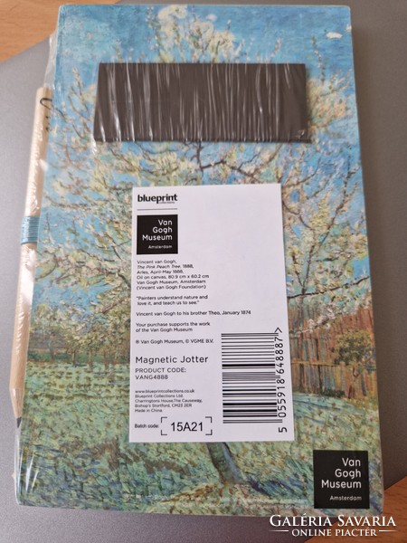 Tavaszi hangulatú, mágneses jegyzettömb ceruzával, Van Gogh Museum, Amsterdam,bontatlan csomagolás