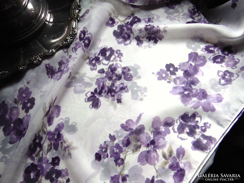 Beautiful violet floral scarf