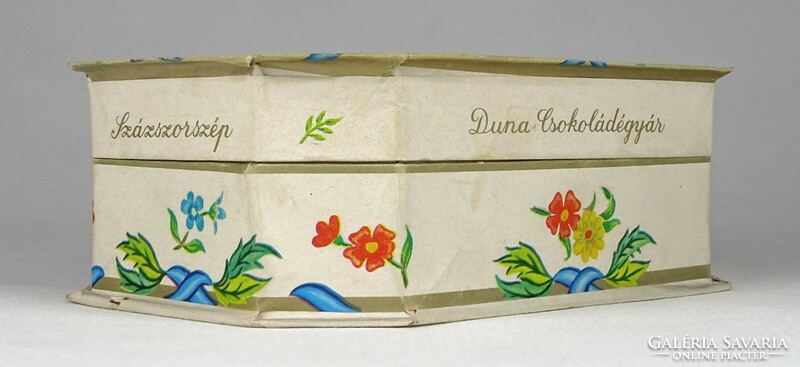1Q448 Duna Csokoládégyár bonbonos papír doboz 1980